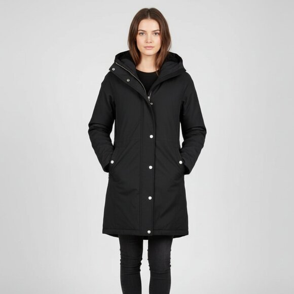 Aritzia TNA Women's Parka Long Winter Coat Jacket Waterproof Black Size XS - Picture 1 of 16